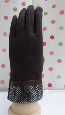 Spun Velvet Gloves New Plaid Casual High-End Gloves