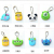 Students of Korean creative cute cartoon protection key chain key set pendant set