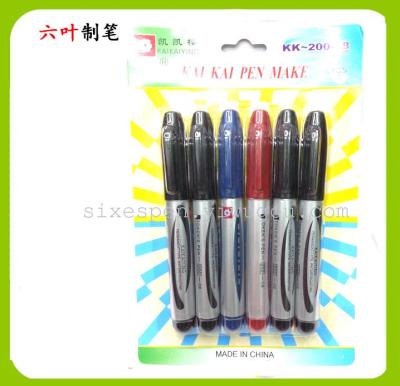 6pcs permanent marker pen stationary set 