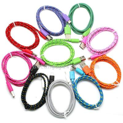 5 data cable Apple round wire braided