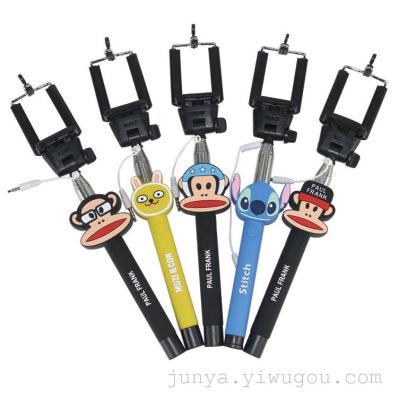 Cartoon self-timer lever controlled camera phone line artifact Korea without Bluetooth