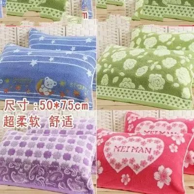 Manufacturers selling pure cotton pillow cotton padded soft big cartoon lovers authentic pillow towel