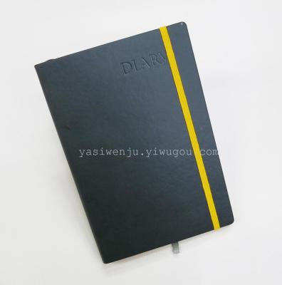Elastic notepad. Colour-edge inner page notepad. Paperback notepad