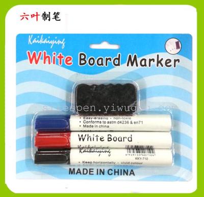 3pcs whiteboard marker pen and eraser