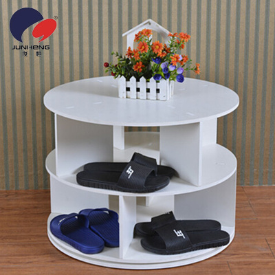 Environmental Protection Wood-Plastic Plate Two-Layer Rotating Shoe Rack Furniture Simple Shoe Cabinet JH-1431