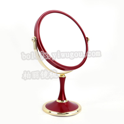 Table mirror European mirror two - side dressing mirror on the opposite side 3 times magnification.