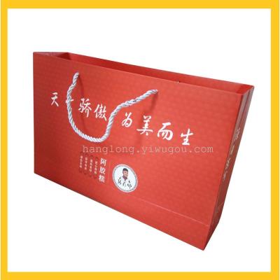 Donkey-hide gelatin cake customized paper advertising paper bags custom gift bags