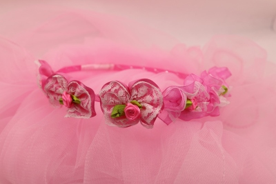 Children's first yarn headband tiara Princess girls wedding dress photography show little bridesmaids