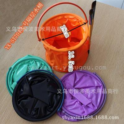 704 large heat compartment telescopic folding wash bucket rubber pen holder