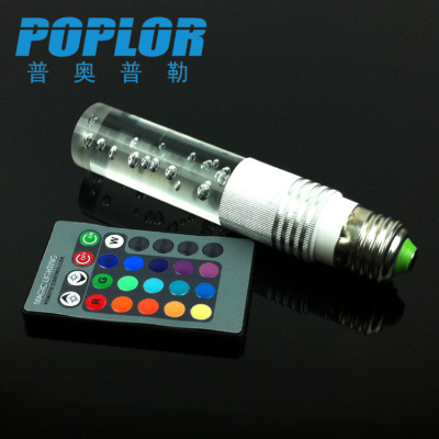 3W / RGB colorful / remote LED crystal lamp / intelligent lamp / LED remote control bulb / remote control distance : 5M