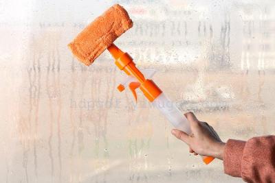 Multifunctional telescopic handle glass cleaner glass cleaner on both sides blow spray window cleaner