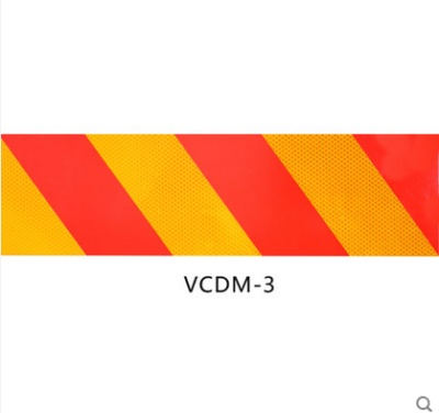 Van mark vehicle tail logo plates, reflective red and yellow Twill rectangular plate reflector