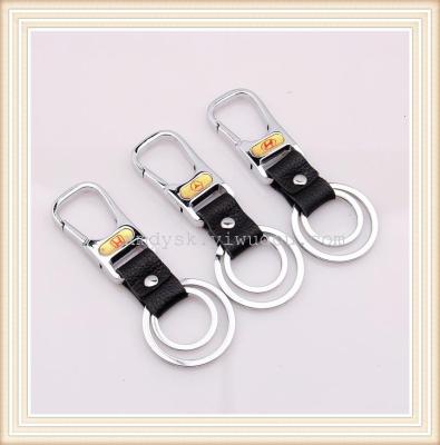 Premium leather leather key chain key chain alloy buckle waist buckle