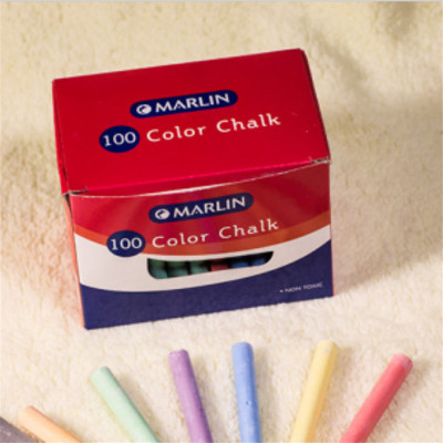 Independent production dustless chalk factory supply of 100 coloured chalks