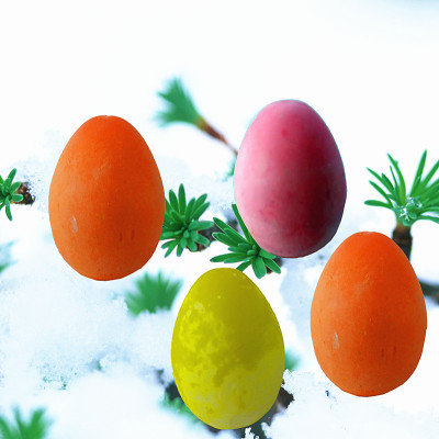 Gypsum eggs  painted eggs  children's DIY   stationery