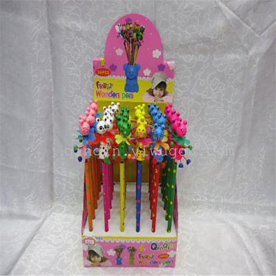 Craft pen wooden pencil cartoon pen animal toy pen pencil