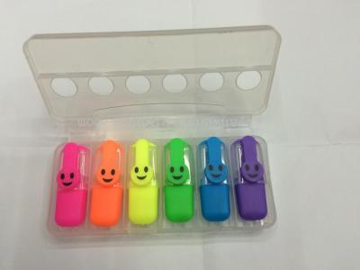 Plastic flip-top boxes face highlighter