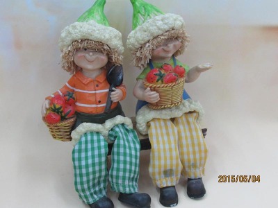 Cauliflower resin cloth leg figures decorated resin handicraft ornaments of fruits and vegetables