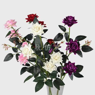 Artificial flower fleece small angle rose the rose home decor artificial flower corsage