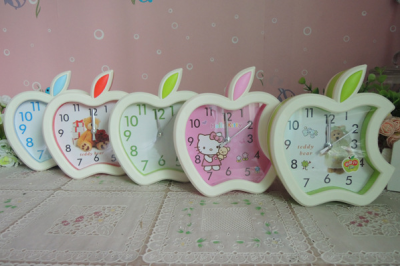 Factory Direct Sales Korean Apple round and Square Love Cartoon Digital Alarm Clock 9.9 Store Supply