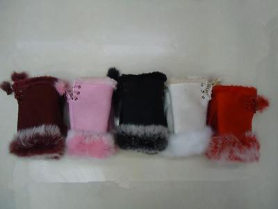 New real rabbit hair warm gloves no finger half refers to the fur female winter keyboard gloves