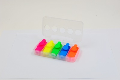 Candy-color 5 mini highlighter boxed, PP set 5-color highlighter
