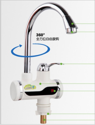 Foreign trade export digital display temperature is the hot water faucet fast heating the hot and cold faucet.