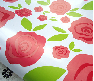 Happy roses wallpaper yeeto wallpaper bedroom living room wall sticker PVC wallpaper