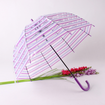 appllo shape PVC straight automatic waterproof umbrella