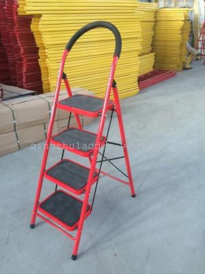 Ladder, Iron Ladder, round Tube Wide Pedal Iron Ladder, Thickened and Widened Iron Ladder.