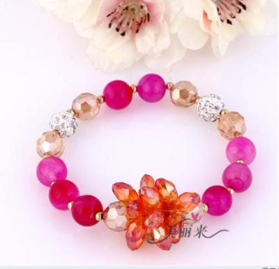 Factory Wholesale Sweet Fashion Women's Bracelet European and American Style Trendy Handmade Natural Crystal Bracelet