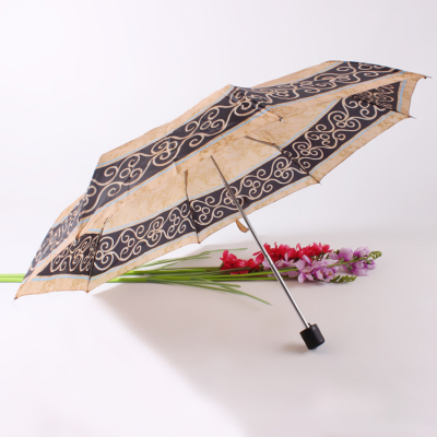 Three fold super mini umbrellas with various flower patterns
