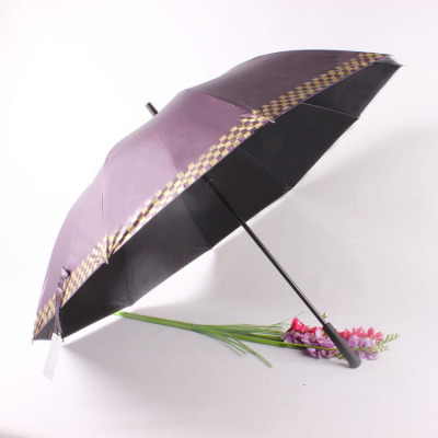 High Quality Sun Umbrella Sunshade Straight Rod Advertising Umbrella Solid Color Gift Umbrella High-Grade Self-Opening Umbrella