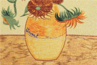 Van Gogh sunflowers embroidery decoration painting