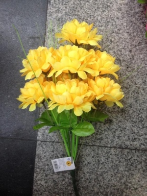 Chrysanthemum false flower simulation flower yiwu factory direct sales 12 zhenju