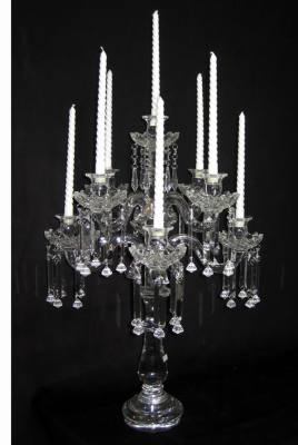 Candle holder European candlestick crystal Candle light dinner candlestick wedding props.