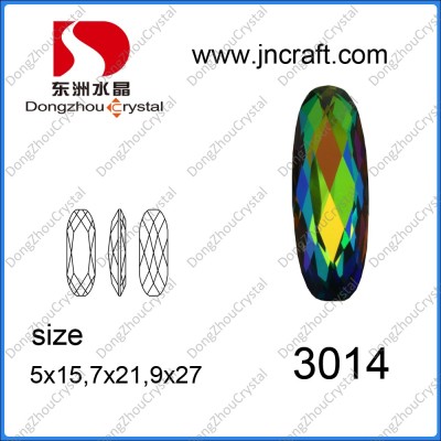 3014 Long Oval Crystal Fancy stone Jewelry Accessories
