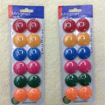 Strong solid color flat mushroom-white magnetic transparent and colorful magnetic beads magnetic Whiteboard