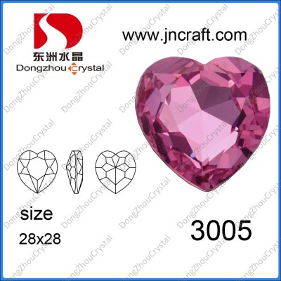 Heart-shaped Crystal Fancy stone Jewelry Accessories