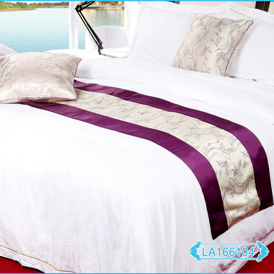 Luxury five-star hotel where the hotel supplies bed linen bed cover bed flag