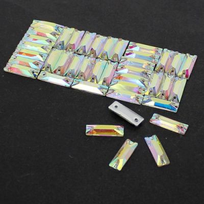 Flatback Beads  Resin Rectangle Sew On Crystal AB Beads For Dress Making Sewing DIY Beads Fashion Crystal Beads