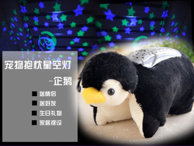 LED Penguin pillow star lights music lights USB cord lamp factory outlet