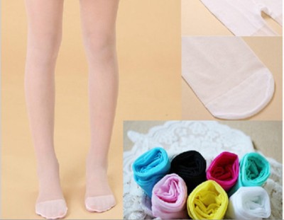 Transparent core thin summer silk pantyhose Candy-colored socks girls dancing for children to make stockings wholesale