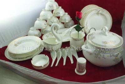 Ceramic bowl porcelain bowl bowl in Jingdezhen set bone china tableware ceramic tableware