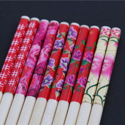 Cotton household environmental printing high-grade bamboo chopsticks chopsticks chopsticks