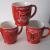 Red glazed ceramic mug advertising Cup Russian Valentine cups