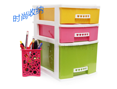 Small fashion plastic drawer storage cabinet color sorting box CY-7013