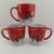 Glazed ceramic coffee cup advertising glass Valentines mugs