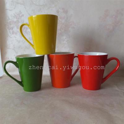 color-glazed porcelain cups red glazed mug