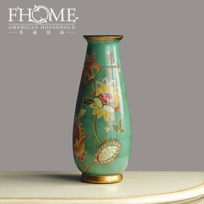 Exquisite decorative ornaments crafts sunflower collar flower vases home decoration ornament fine porcelain vases